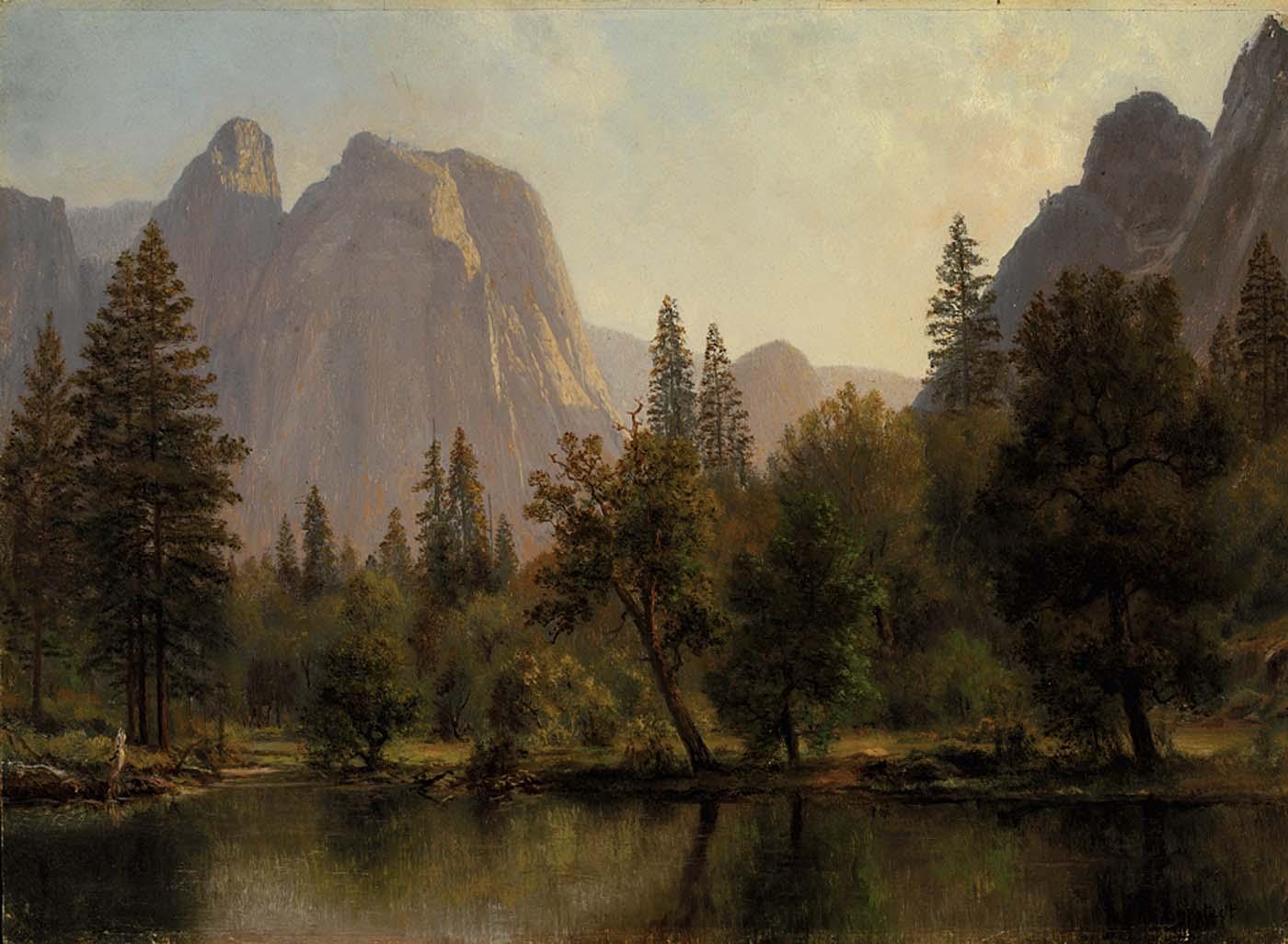 Albert Bierstadt Cathedral Rocks, Yosemite Valley